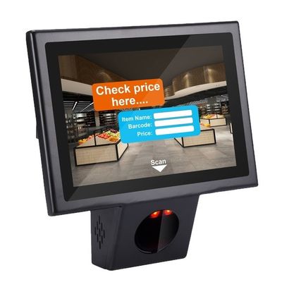 Supermarket Shop 10.1inch Touch Screen Checker with Built-in Barcode Scanner and 16G SSD