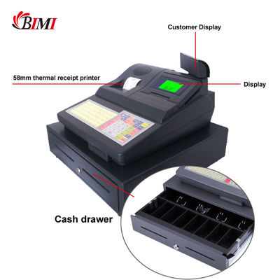 Not Touch Screen Mini Electronic Cash Register with Built-in 58mm Thermal Printer