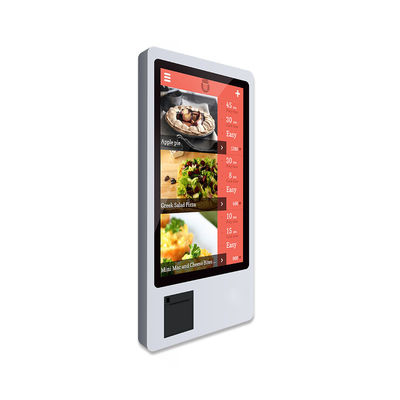 Bimi 32 inch Self-Serve Touch Screen Kiosk with Printer QR Barcode Scanner Wall Mount