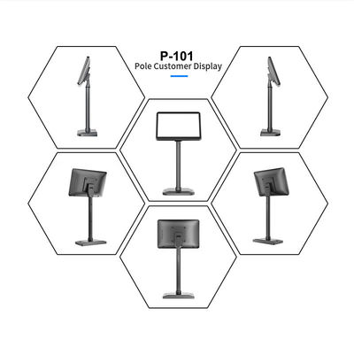 Android operation system P-101 10.1inch IPS AD screen checkout display pole customer display second display