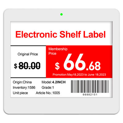 Supermarket Electronic Shelf Tag Three Color Eink E-paper Display Free SDK Included