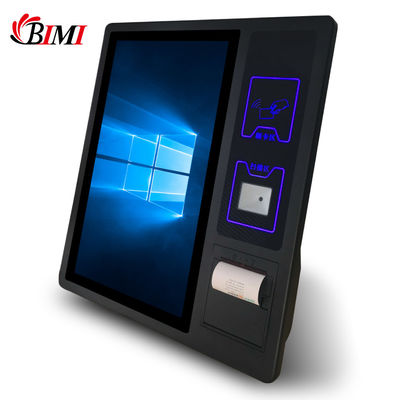 Bimi 21.5 Inch Touch Screen Self Service Kiosk 4G RAM Card Reader 80mm Thermal Receipt Printer
