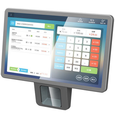 Capacitive Touch Android POS With Built-in Laser Scanner For Supermarket Checkout