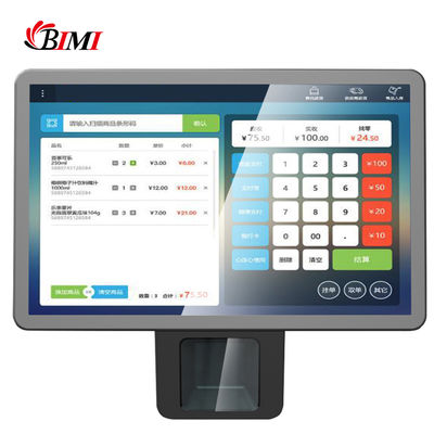 Capacitive Touch Android POS With Built-in Laser Scanner For Supermarket Checkout