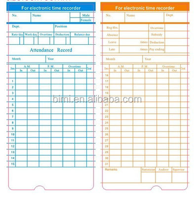 Effortless Attendance Management with Punch Card Clock Multiple Language Options