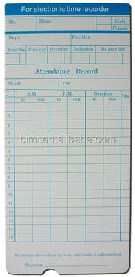 Effortless Attendance Management with Punch Card Clock Multiple Language Options