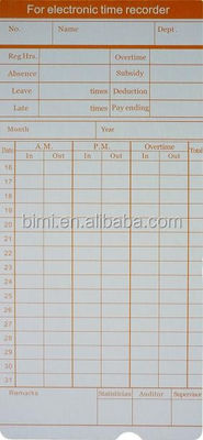 Effortless Attendance Management with Punch Card Clock Multiple Language Options
