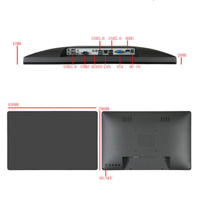 Dark Gray 19inch Point of Sale Touch All in One POS Terminal POS Systems with Performance