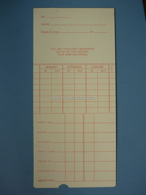 50pcs/ pack Time Cards for time recorder C050 Monthly pay cards Weekly optional Item C050