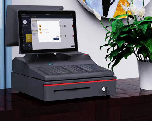 Supermarket Cash Register Equipment with Not Touch Screen Type Black Color