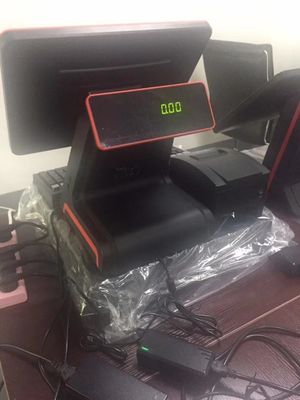B2B Transactions with 15 Inch POS System Featuring Double Touch Screen and Display